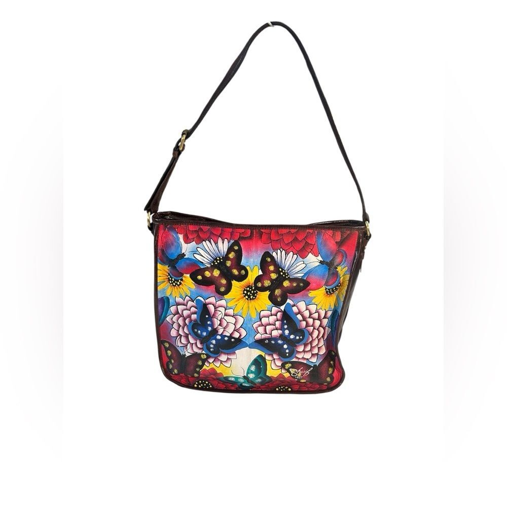 Sharif Colorful Butterfly Handpainted Women's Shoulder Bag